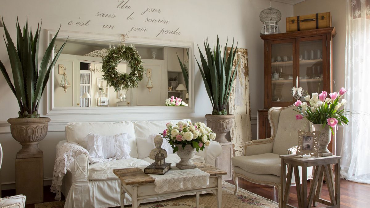 Salon w stylu prowansalskim